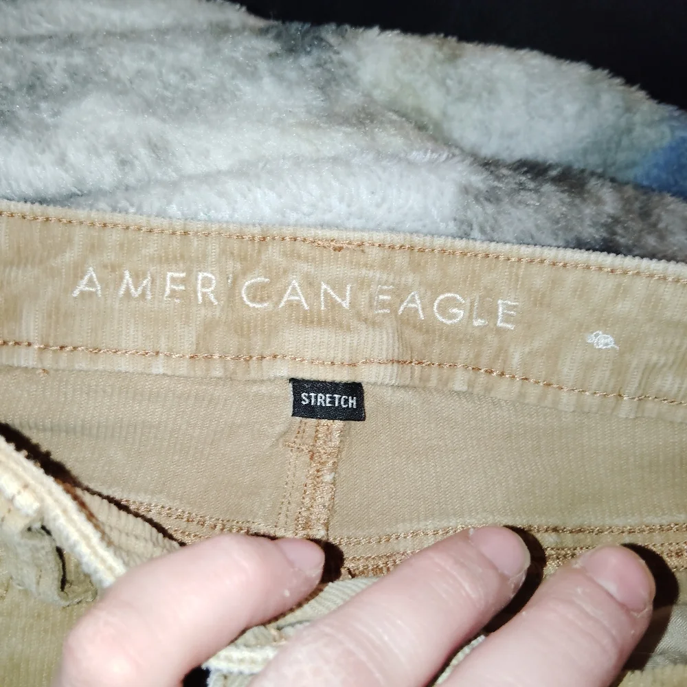 American Eagle Outfitters Straight Leg Corduroy Jeans in Camel